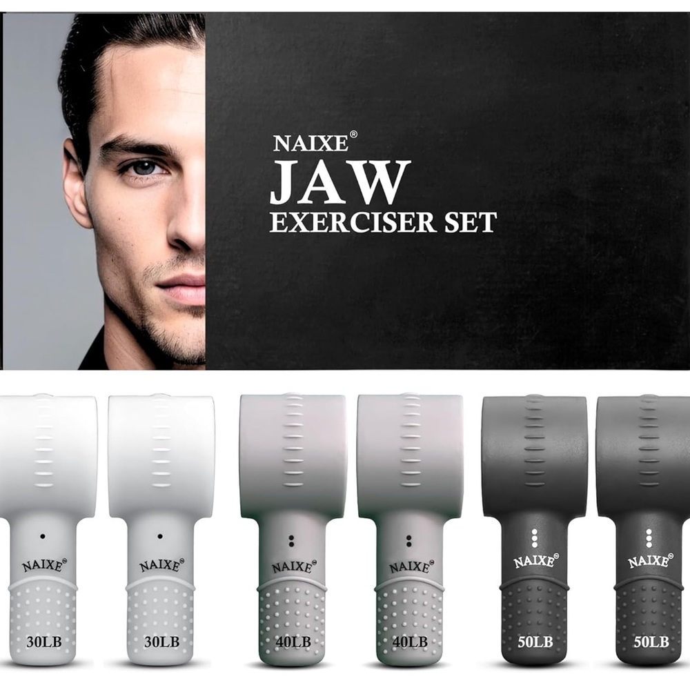 Jaw Exerciser Set - Black, Gray, and White